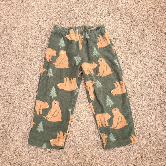 Child of Mine Baby Toddler Warm Fuzzy Winter Fleeve Bear Sweatpants Boy Sweats - Picture 1 of 4